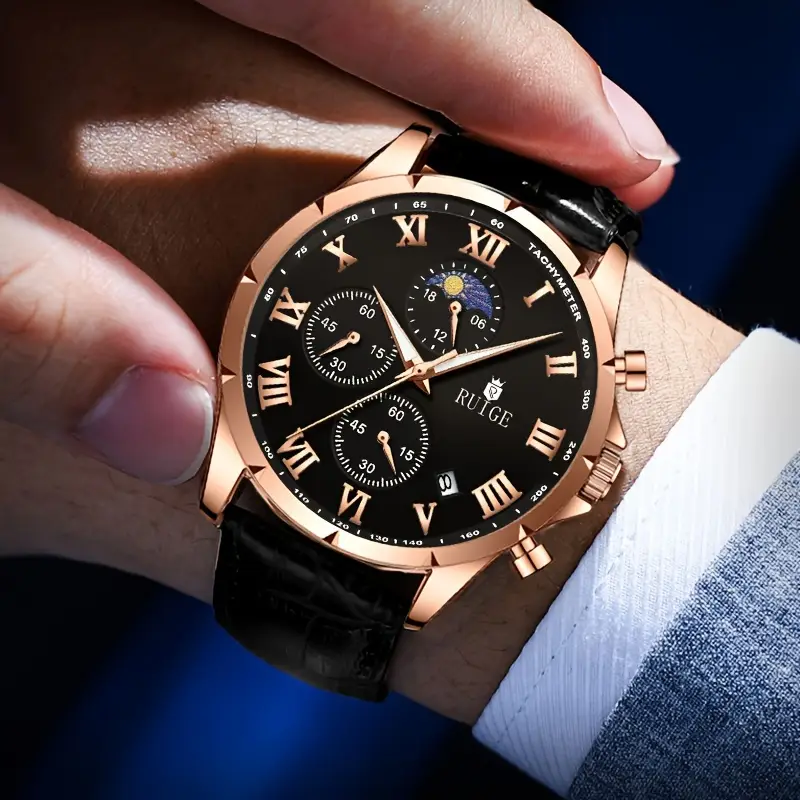 Stylish Olevs Date Watch - Men's Stainless Steel Analog Quartz Wrist Watch with Luminous Dial, Waterproof, Business Casual Style, Perfect for Daily Wear