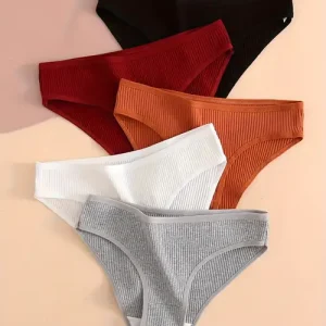 8-piece Set of Full Lace Four Corner Pants, Sexy and Comfortable Lightweight Underwear with Breathable Solid Color Print