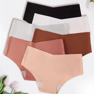 8-piece Set of Full Lace Four Corner Pants, Sexy and Comfortable Lightweight Underwear with Breathable Solid Color Print