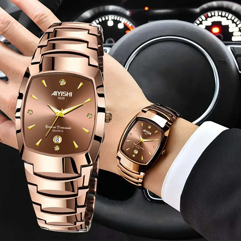 Stylish Olevs Date Watch - Men's Stainless Steel Analog Quartz Wrist Watch with Luminous Dial, Waterproof, Business Casual Style, Perfect for Daily Wear