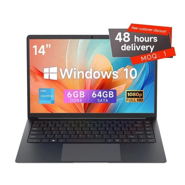 Ram 4GB Rom 256GB 15.6" Laptop Computer 2.4G/5.0G Wifi Bluetooth