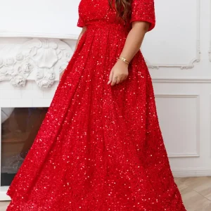 Long Sleeve Fully Lined Women's Fishtail Maxi Dress with Embroidered Mesh Back Zipper for Evening Wedding Party