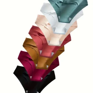 8-piece Set of Full Lace Four Corner Pants, Sexy and Comfortable Lightweight Underwear with Breathable Solid Color Print