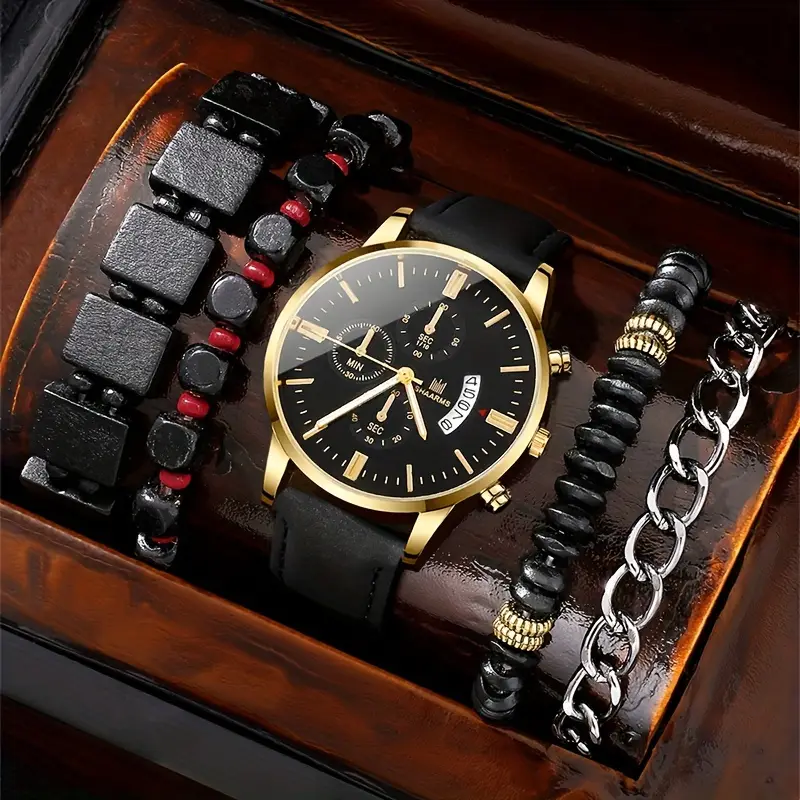 Stylish Olevs Date Watch - Men's Stainless Steel Analog Quartz Wrist Watch with Luminous Dial, Waterproof, Business Casual Style, Perfect for Daily Wear