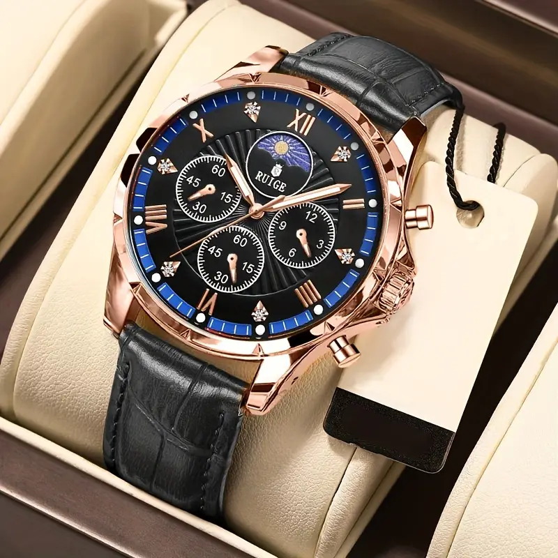 Stylish Olevs Date Watch - Men's Stainless Steel Analog Quartz Wrist Watch with Luminous Dial, Waterproof, Business Casual Style, Perfect for Daily Wear