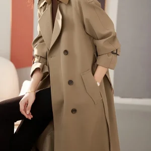 Name: Elegant Mid-Length Hooded Coat with Plush Fur Trim, Versatile Trendy Colors for Women