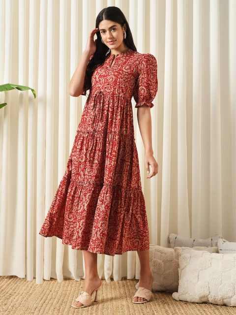 kalini-floral-printed-mandarin-collar-puff-sleeves-cotton-fit-and-flare-dress-1.jpg