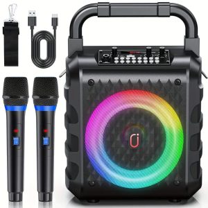 Wireless Speaker with Microphone, Large Speaker, Portable Speaker, Subwoofer, Outdoor Wireless Speaker