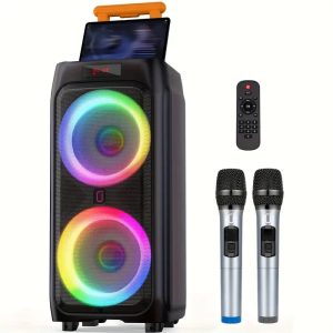 Wireless Speaker with Microphone, Large Speaker, Portable Speaker, Subwoofer, Outdoor Wireless Speaker