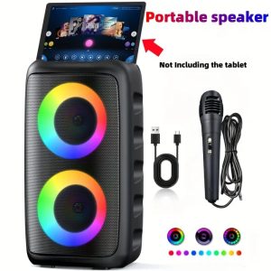 Wireless Speaker with Microphone, Large Speaker, Portable Speaker, Subwoofer, Outdoor Wireless Speaker