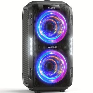 Wireless Speaker with Microphone, Large Speaker, Portable Speaker, Subwoofer, Outdoor Wireless Speaker