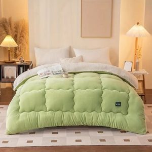 Ultra-Soft Quilted Blanket] 1pc Ultra-Soft Quilted Blanket | Lightweight & Portable, Machine Washable, Contemporary Style