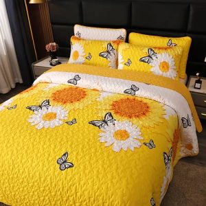 Ultra-Soft Quilted Blanket] 1pc Ultra-Soft Quilted Blanket | Lightweight & Portable, Machine Washable, Contemporary Style