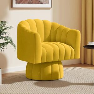 warehouseContemporary Velvet Accent Chair, Upholstered Single Sofa for Living Room