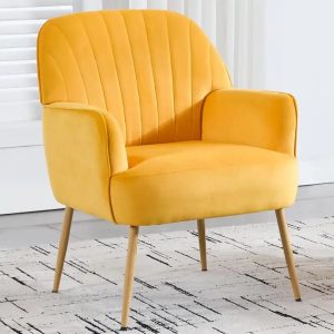warehouseContemporary Velvet Accent Chair, Upholstered Single Sofa for Living Room