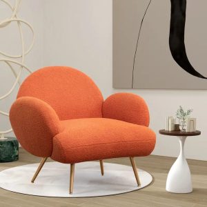 warehouseContemporary Velvet Accent Chair, Upholstered Single Sofa for Living Room