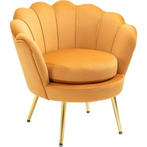 warehouseContemporary Velvet Accent Chair, Upholstered Single Sofa for Living Room