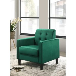 warehouseContemporary Velvet Accent Chair, Upholstered Single Sofa for Living Room