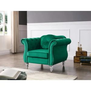 warehouseContemporary Velvet Accent Chair, Upholstered Single Sofa for Living Room
