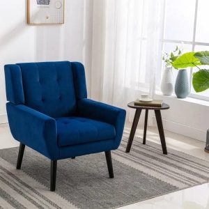 warehouseContemporary Velvet Accent Chair, Upholstered Single Sofa for Living Room
