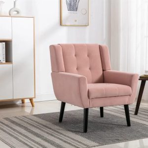 warehouseContemporary Velvet Accent Chair, Upholstered Single Sofa for Living Room