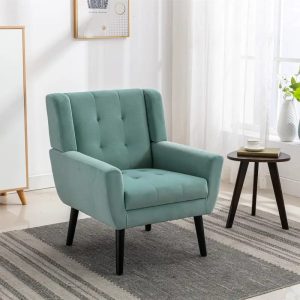 warehouseContemporary Velvet Accent Chair, Upholstered Single Sofa for Living Room