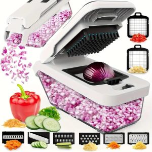 Multifunctional Vegetable Shredder, Manual Food Grater, Onion Chopper