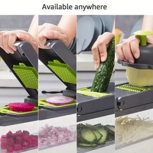 Multifunctional Vegetable Shredder, Manual Food Grater, Onion Chopper