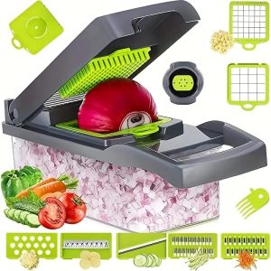 Multifunctional Vegetable Shredder, Manual Food Grater, Onion Chopper