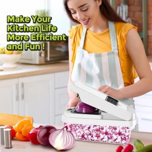 Multifunctional Vegetable Shredder, Manual Food Grater, Onion Chopper