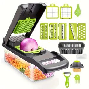 Multifunctional Vegetable Shredder, Manual Food Grater, Onion Chopper