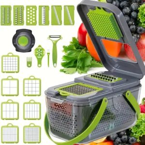 Multifunctional Vegetable Shredder, Manual Food Grater, Onion Chopper