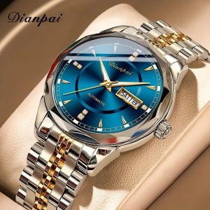 2025 New Elegant Men's Dual Calendar Multifunctional Luminous Steel Strap