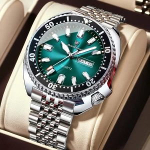 2025 New Elegant Men's Dual Calendar Multifunctional Luminous Steel Strap