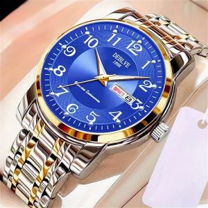 2025 New Elegant Men's Dual Calendar Multifunctional Luminous Steel Strap