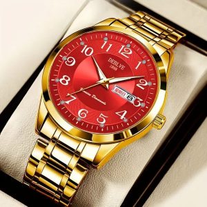 2025 New Elegant Men's Dual Calendar Multifunctional Luminous Steel Strap