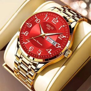 2025 New Elegant Men's Dual Calendar Multifunctional Luminous Steel Strap