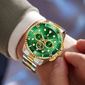 2025 New Elegant Men's Dual Calendar Multifunctional Luminous Steel Strap