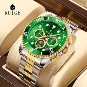 2025 New Elegant Men's Dual Calendar Multifunctional Luminous Steel Strap