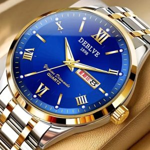 2025 New Elegant Men's Dual Calendar Multifunctional Luminous Steel Strap