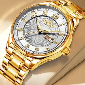 2025 New Elegant Men's Dual Calendar Multifunctional Luminous Steel Strap