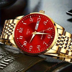 2025 New Elegant Men's Dual Calendar Multifunctional Luminous Steel Strap