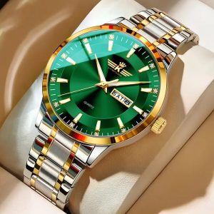 2025 New Elegant Men's Dual Calendar Multifunctional Luminous Steel Strap