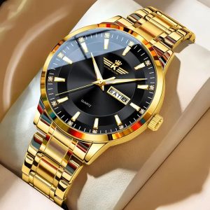 2025 New Elegant Men's Dual Calendar Multifunctional Luminous Steel Strap