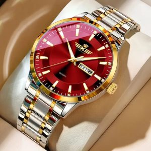 2025 New Elegant Men's Dual Calendar Multifunctional Luminous Steel Strap