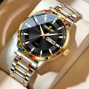 2025 New Elegant Men's Dual Calendar Multifunctional Luminous Steel Strap