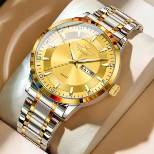 2025 New Elegant Men's Dual Calendar Multifunctional Luminous Steel Strap