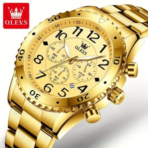 2025 New Elegant Men's Dual Calendar Multifunctional Luminous Steel Strap