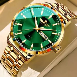 2025 New Elegant Men's Dual Calendar Multifunctional Luminous Steel Strap