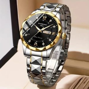 2025 New Elegant Men's Dual Calendar Multifunctional Luminous Steel Strap